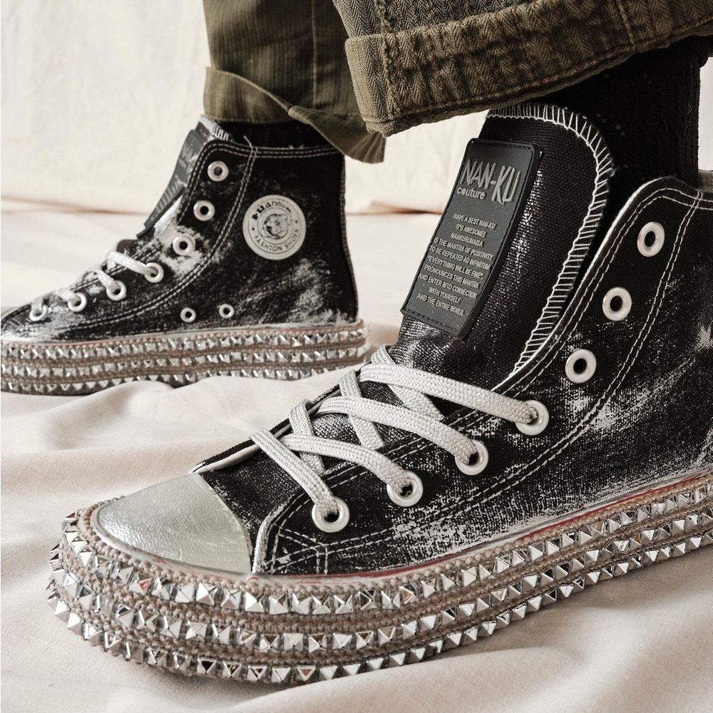 Cruise Studded Hi Top Sneakers | Free People | Nab-Ku Couture